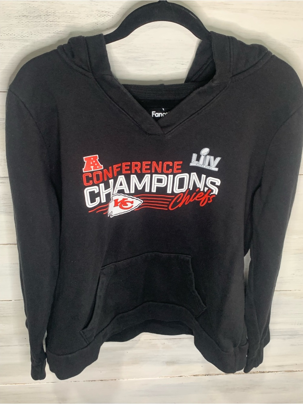 Fanatics Black Chiefs Conference Champions Pullover Hoodie